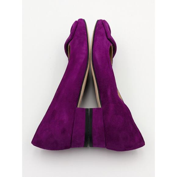 ANN MASHBURN Buckle Flat women's Deep Orchid Suede size US4 EU35 - Picture 6 of 11
